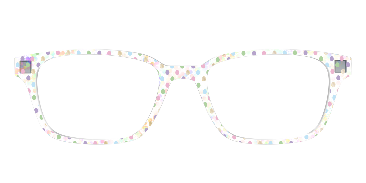The Egg Polka Dot with Gold Foil Crystal - Front Top Image - Pair Eyewear