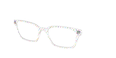 The Egg Polka Dot with Gold Foil Crystal - Angle Top Thumbnail - Pair Eyewear
