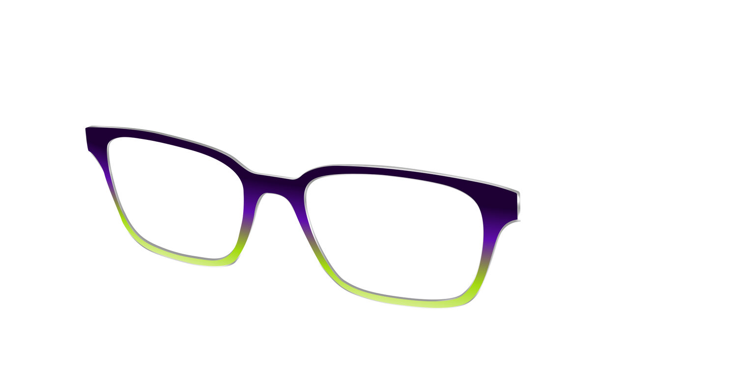 The Midnight to Electric Lime Gradient - Angle Top Image - Pair Eyewear