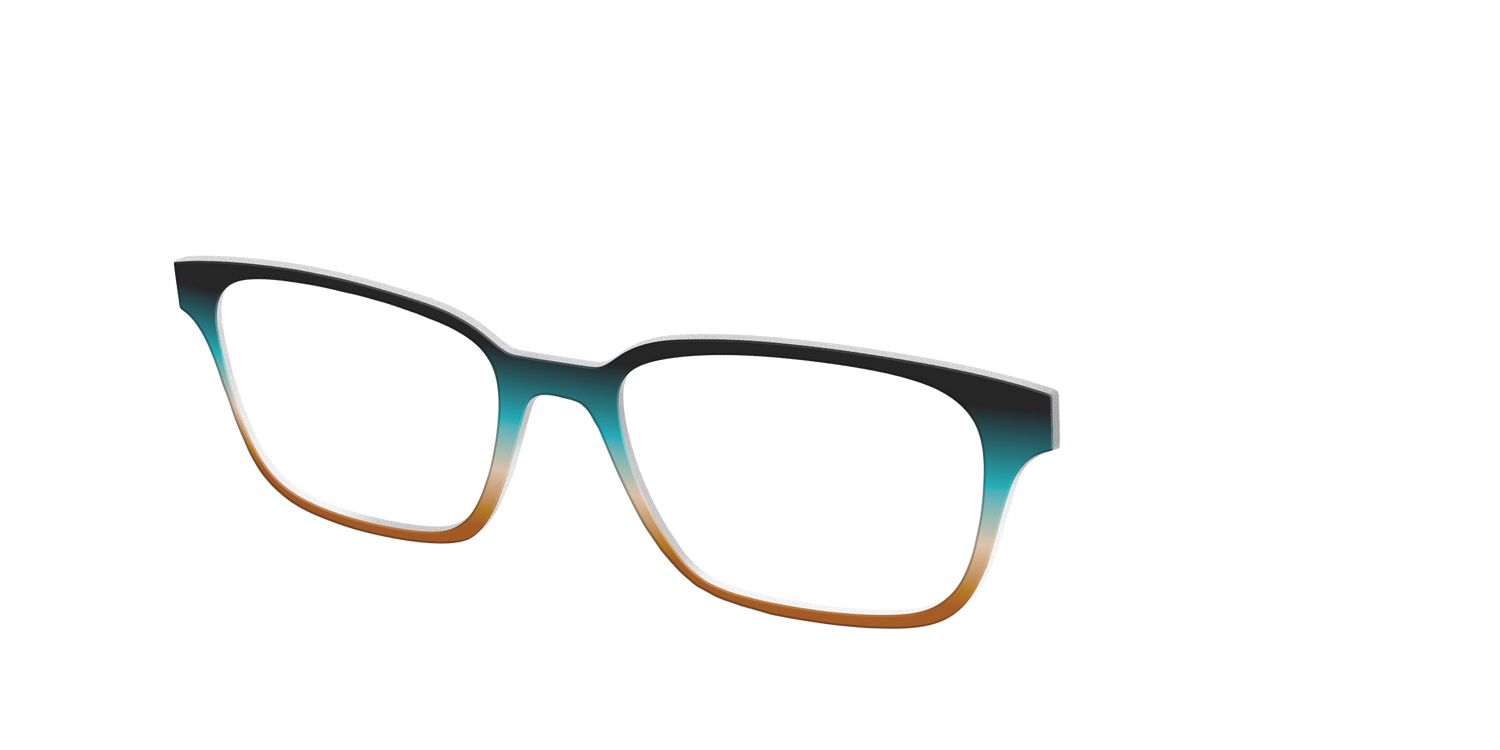 The Onyx to Rust Gradient - Angle Top Image - Pair Eyewear