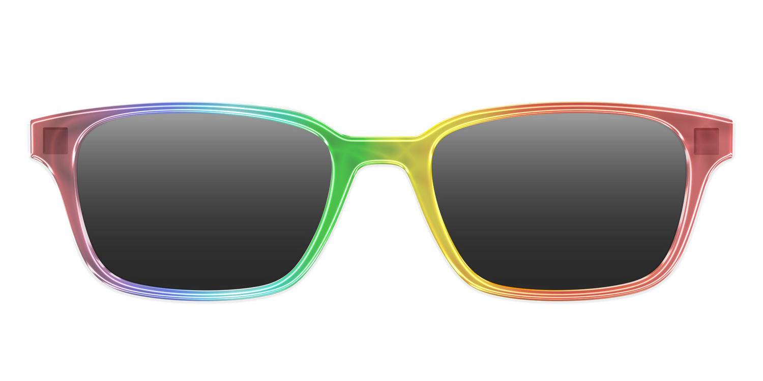 The Polarized Rainbow Gradient Sun Top - Front Top Image - Pair Eyewear