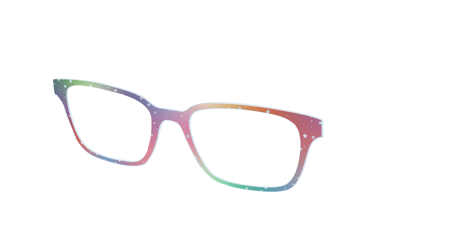 The Rainbow Holographic Celestial - Angle Top Image - Pair Eyewear