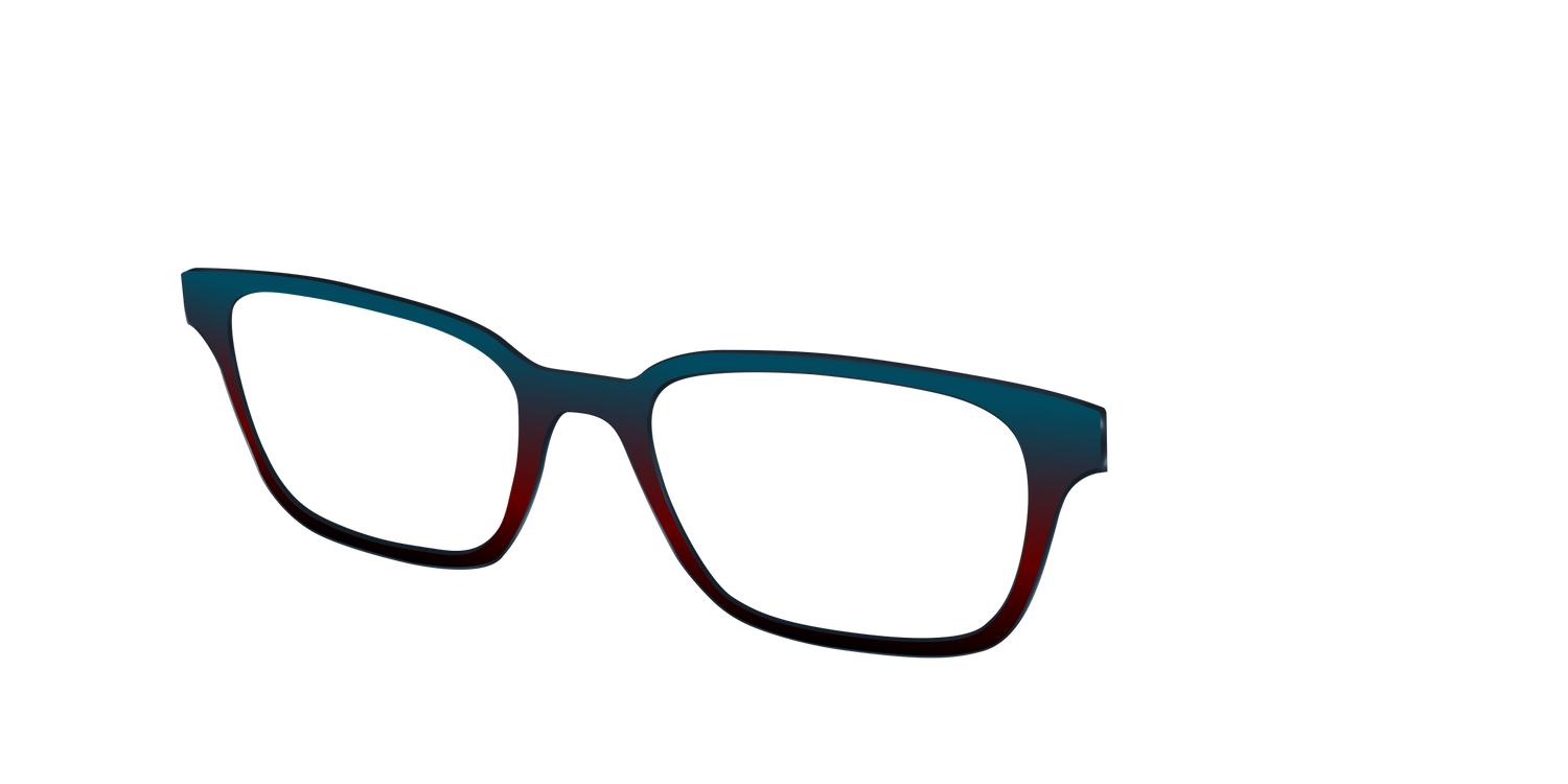 The Teal to Espresso Gradient - Angle Top Image - Pair Eyewear