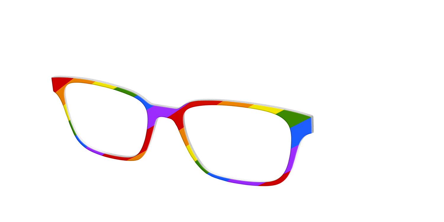 The Traditional Pride Flag - Angle Top Image - Pair Eyewear