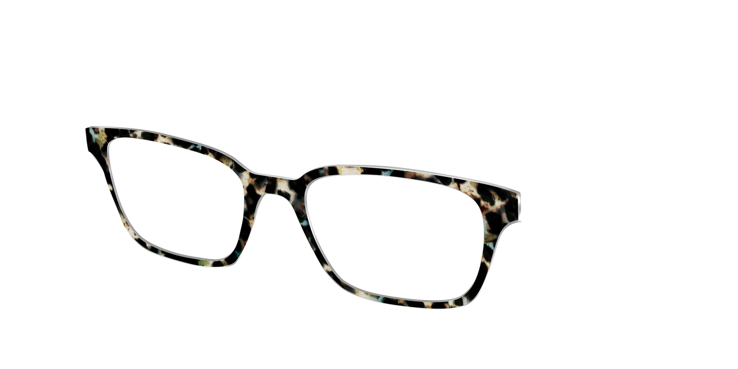 The Tumbled Teal Tortoise - Angle Top Image - Pair Eyewear