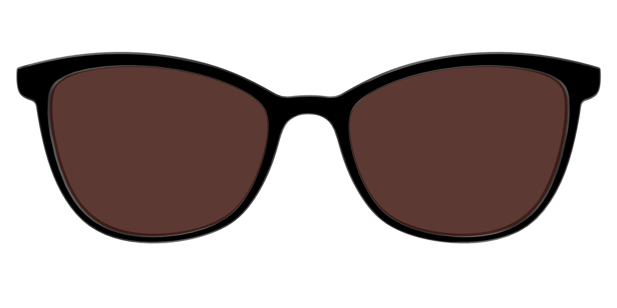 The Black with Brown Golf lens - Front Top Image - Pair Eyewear