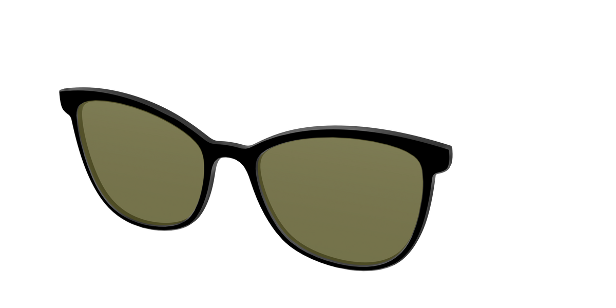 The Black with Green Racquet Sport lens - Angle Top Image - Pair Eyewear