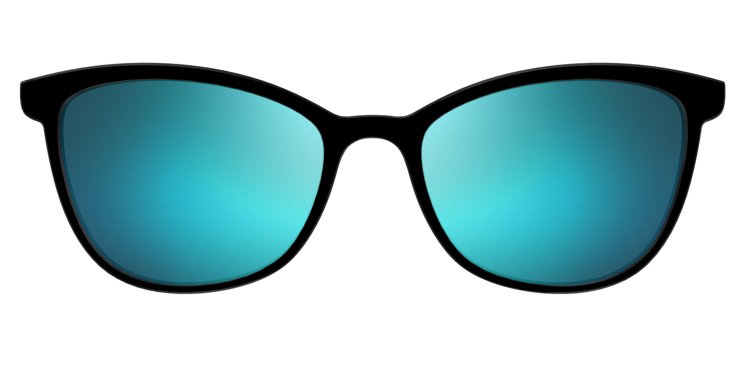 The Polarized Blue Reflective Sun Top - Front Top Image - Pair Eyewear