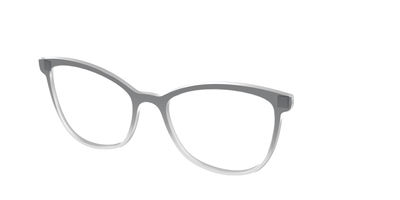 The Charcoal to Light Gray Gradient Crystal - Angle Top Thumbnail - Pair Eyewear