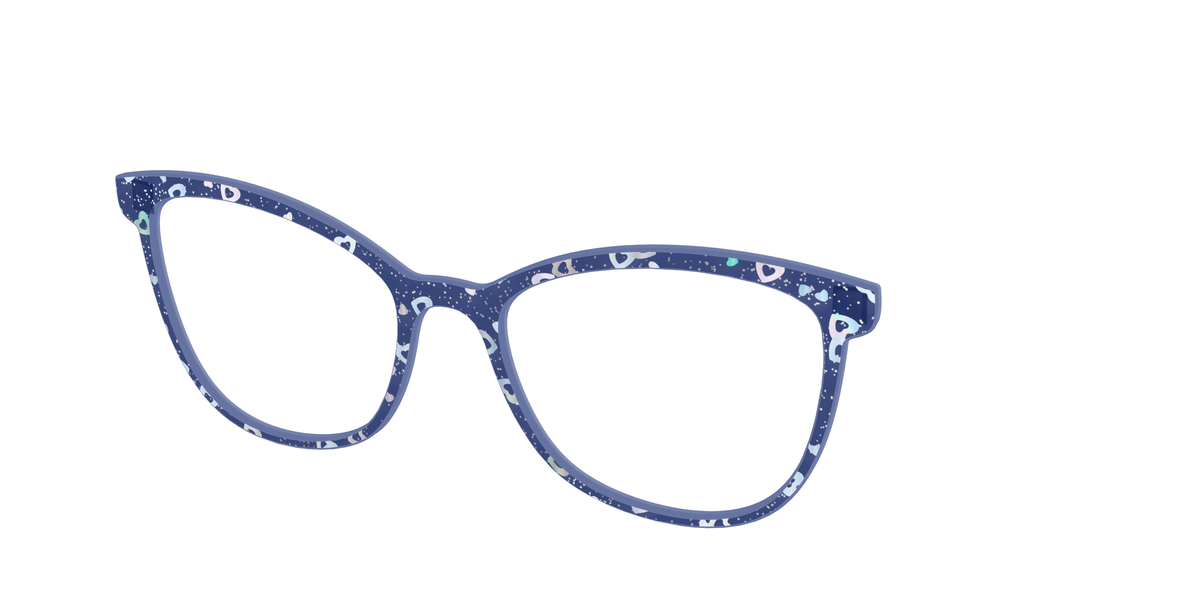 The Denim Heart Glitter Crystal - Angle Top Image - Pair Eyewear