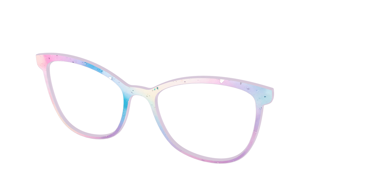 The Dreamy Pastel with Holographic Glitter - Angle Top Image - Pair Eyewear