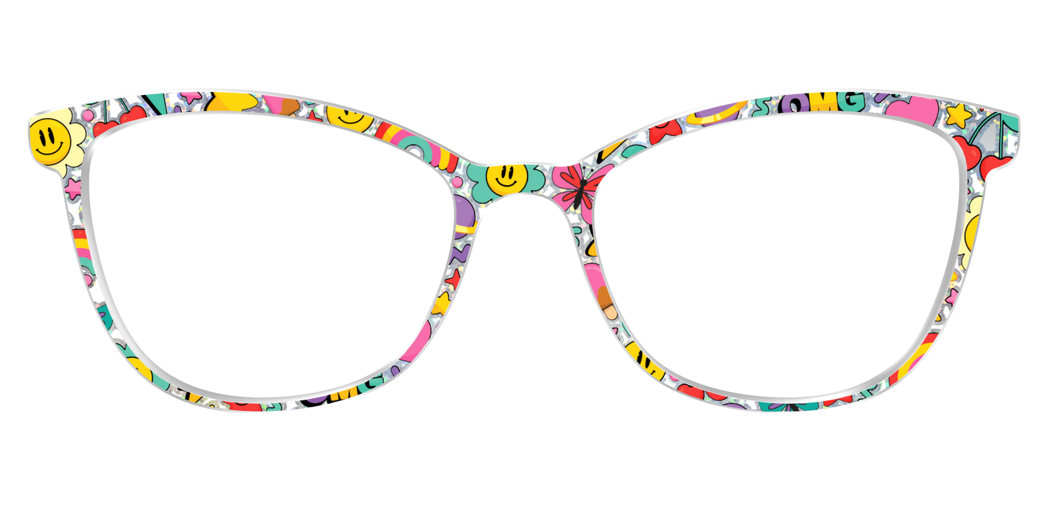 The Funky Foil Stickers - Front Top Image - Pair Eyewear