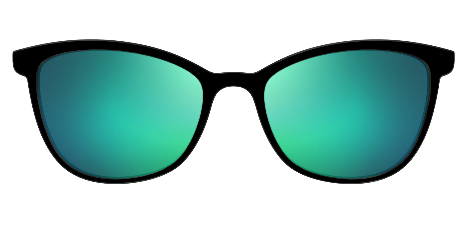 The Polarized Green Reflective Sun Top - Front Top Image - Pair Eyewear