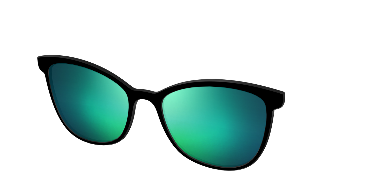 The Polarized Green Reflective Sun Top - Angle Top Image - Pair Eyewear