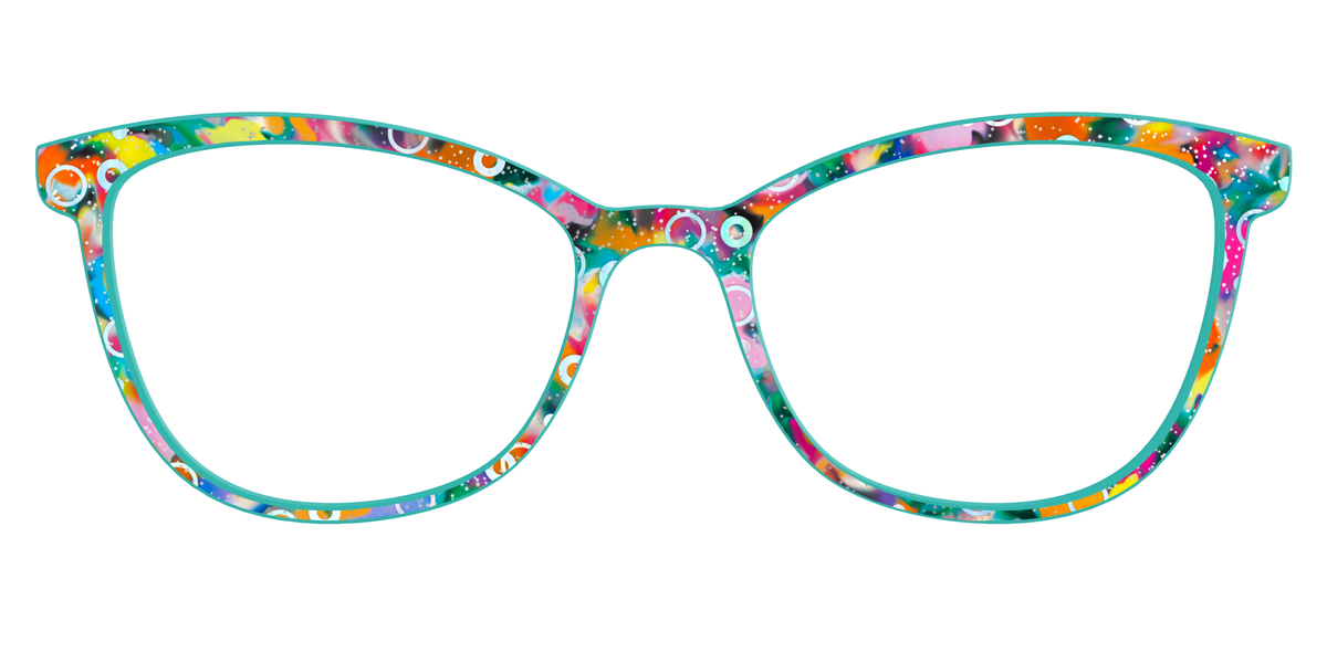 The Imaginative Tortoise with Bubble Glitter - Front Top Image - Pair Eyewear