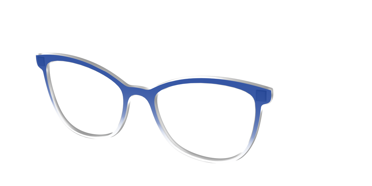 The Indigo Gradient Crystal - Angle Top Image - Pair Eyewear