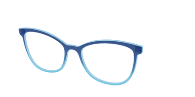 The Indigo to Sky Blue Gradient Crystal - Angle Top Thumbnail - Pair Eyewear