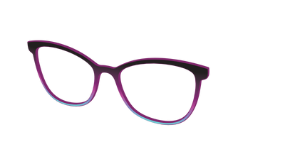 The Licorice to Seafoam Gradient - Angle Top Thumbnail - Pair Eyewear