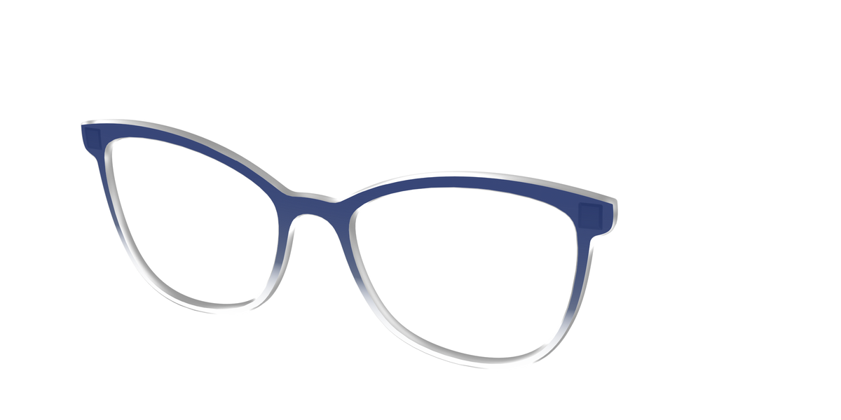 The Navy Gradient Crystal - Angle Top Image - Pair Eyewear