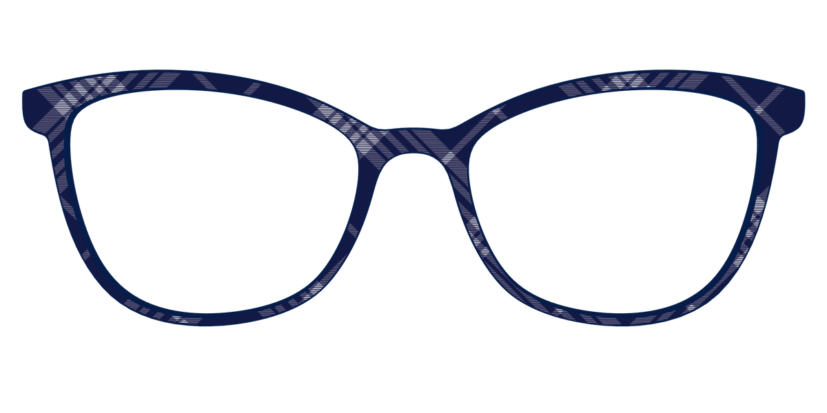 The Navy Twill Plaid - Front Top Image - Pair Eyewear