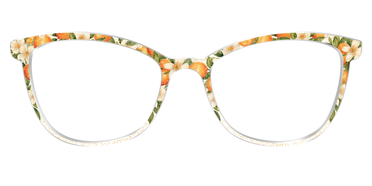 The Orange Blossom Glitter Crystal - Front Top Image - Pair Eyewear