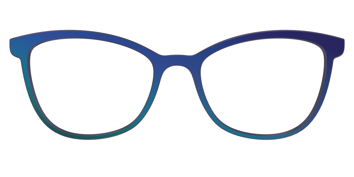 The Peacock Ombre - Front Top Image - Pair Eyewear