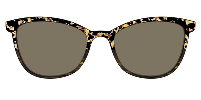 The Polarized Caramel Tortoise Horn Split Sun Top - Front Top Thumbnail - Pair Eyewear
