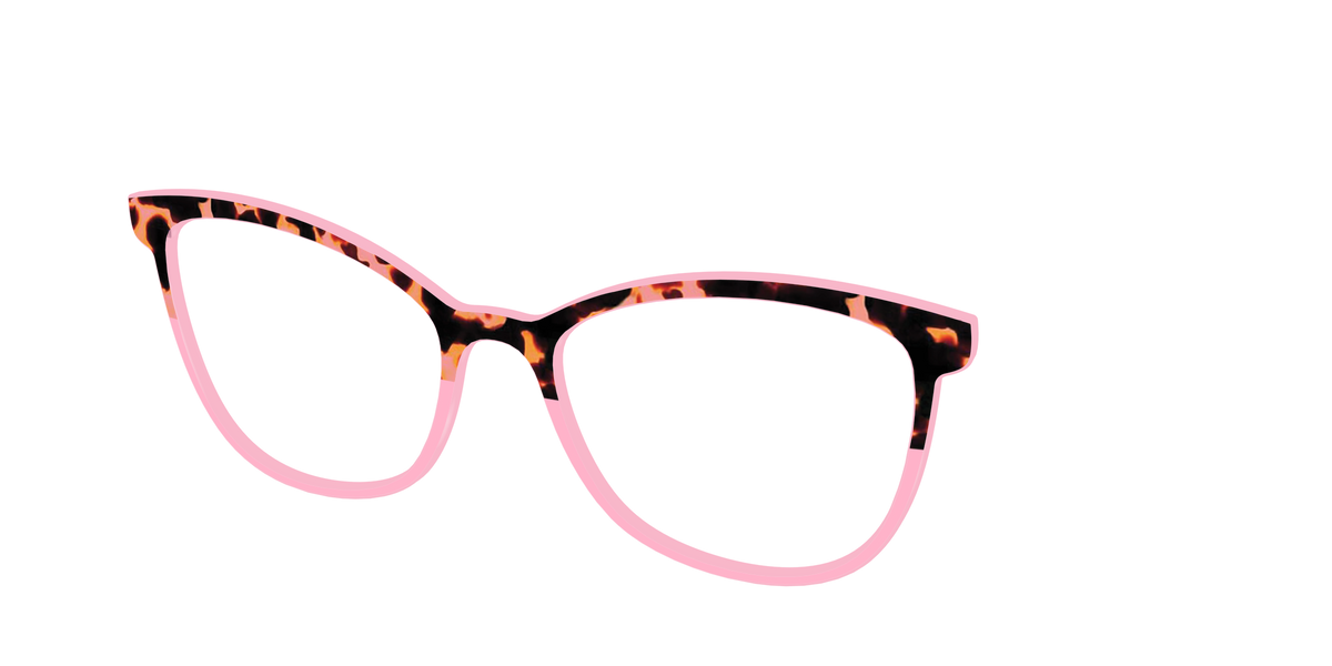 The Punch Tortoise Crystal Split - Angle Top Image - Pair Eyewear
