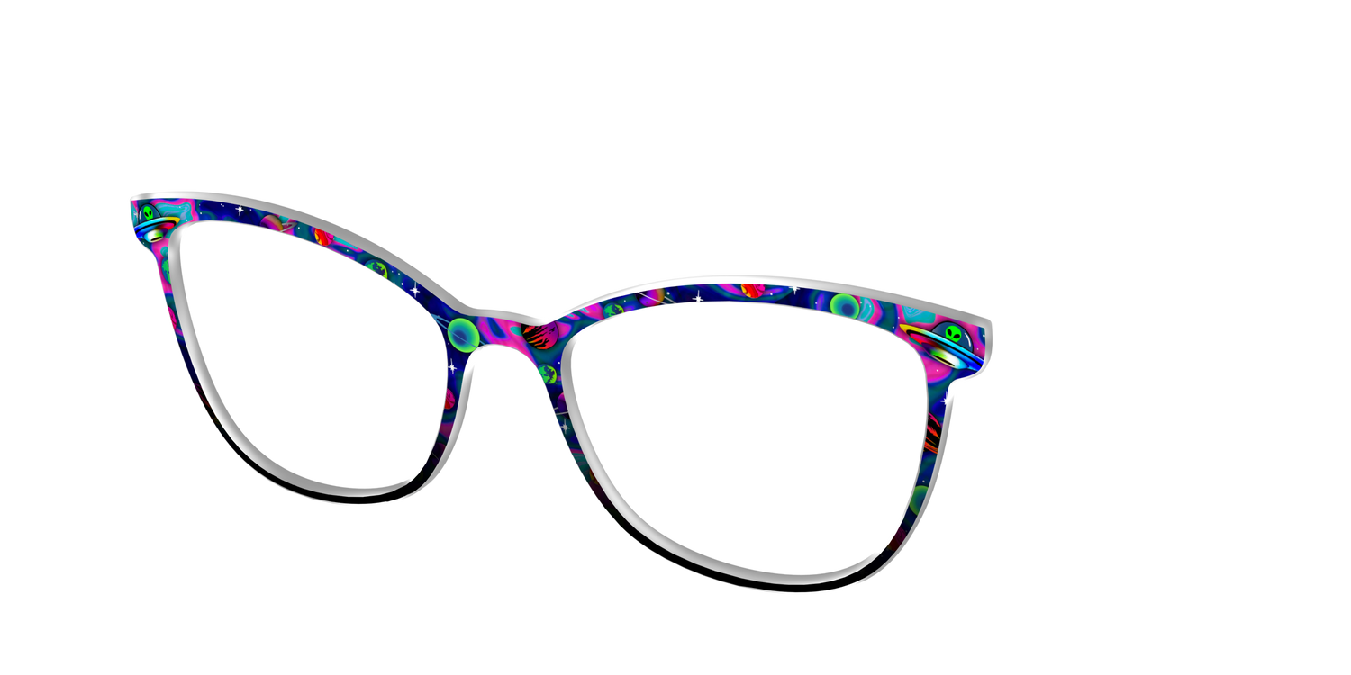 The Space Invasion Marble - Angle Top Image - Pair Eyewear