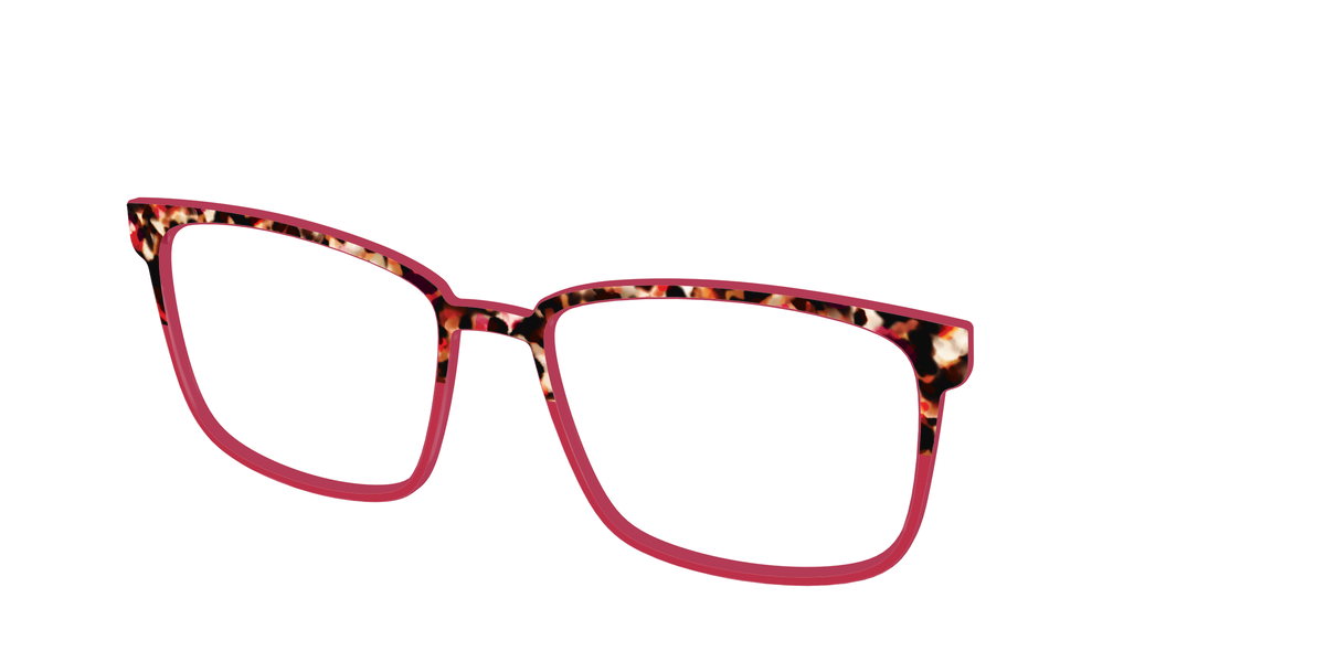 The Auburn Tortoise Crystal Split - Angle Top Image - Pair Eyewear