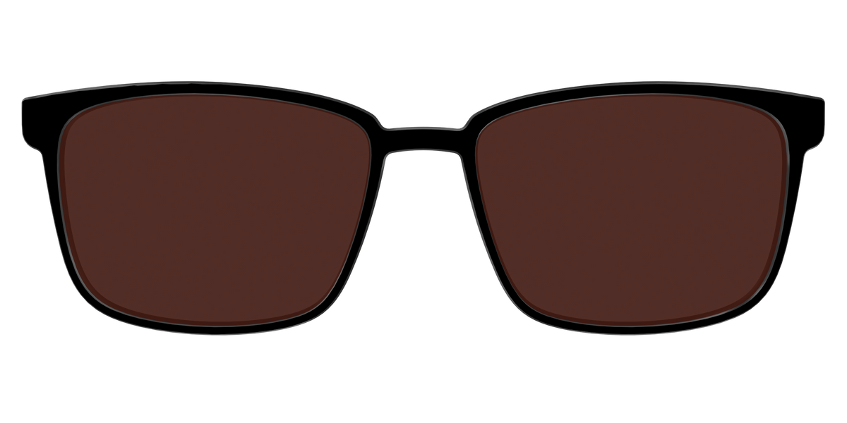 The Black with Brown Golf lens - Front Top Image - Pair Eyewear