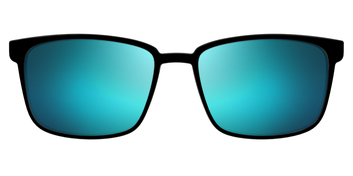 The Polarized Blue Reflective Sun Top - Front Top Image - Pair Eyewear