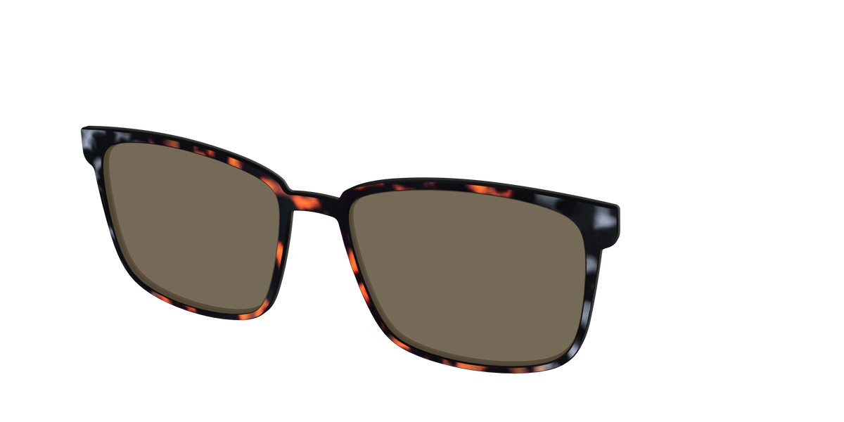 The Polarized Gray & Amber Tortoise Sun Top - Angle Top Image - Pair Eyewear