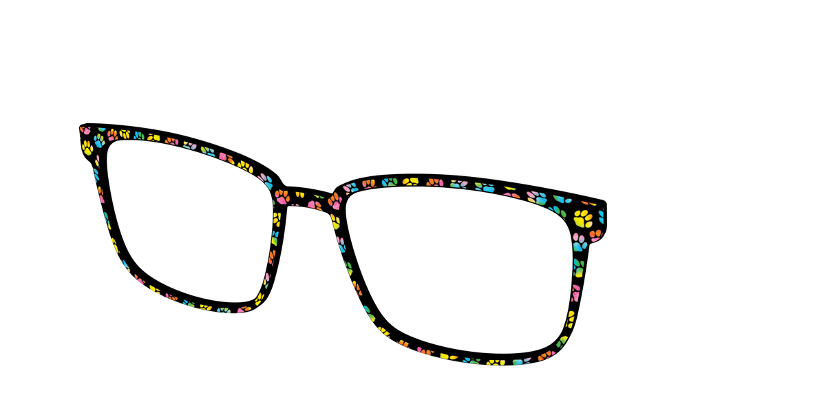 The Rainbow Paw Print - Angle Top Image - Pair Eyewear