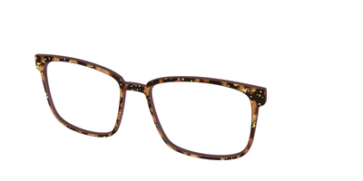The Sandalwood Tortoise with Gold Foil - Angle Top Thumbnail - Pair Eyewear