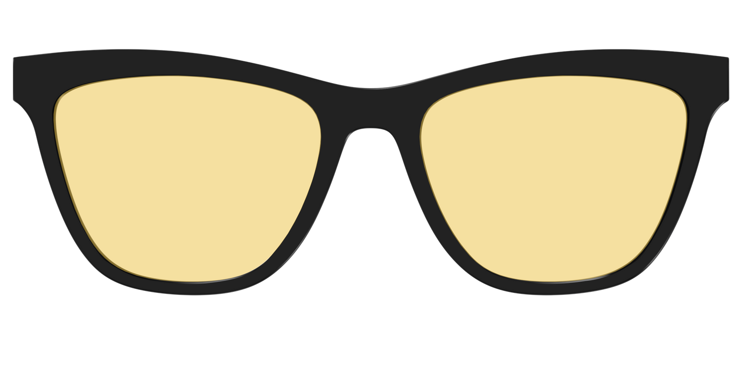 The Black With Citrine Yellow Lens - Front Top Image - Pair Eyewear