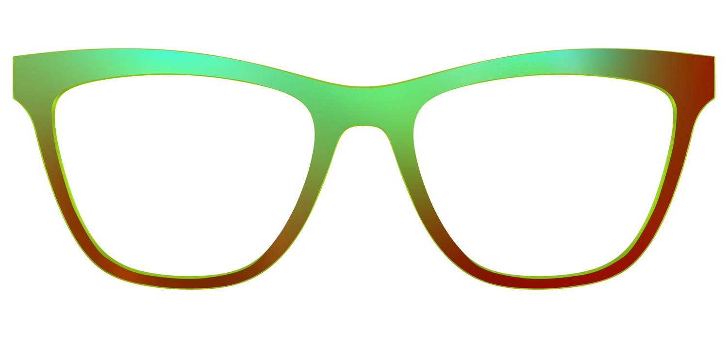 The Chartreuse Ombre - Front Top Image - Pair Eyewear