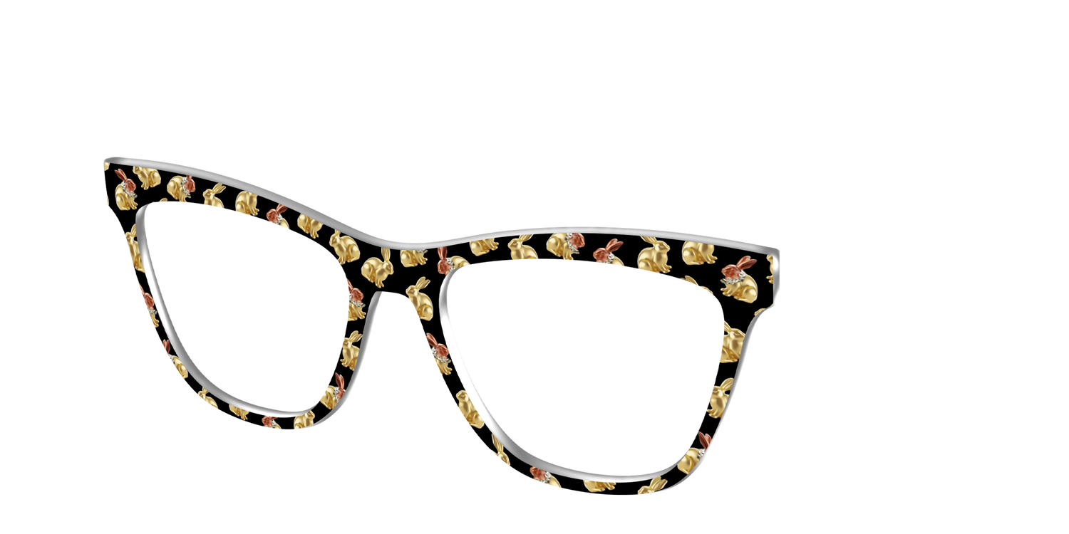 The Chocolate Chrome Rabbits - Angle Top Image - Pair Eyewear