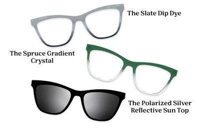 The Harper - Mixed Material - Lensless - Pairing Set - Pair Eyewear