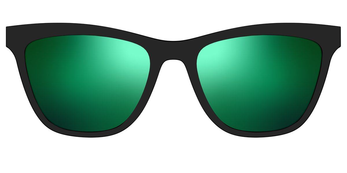 The Polarized Green Reflective Sun Top - Front Top Image - Pair Eyewear