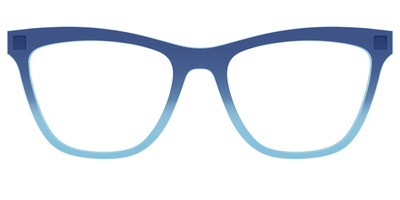 The Indigo to Sky Blue Gradient Crystal - Front Top Thumbnail - Pair Eyewear