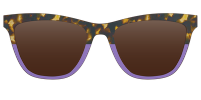 The Polarized Lavender Tortoise Split Sun Top - Front Top Thumbnail - Pair Eyewear
