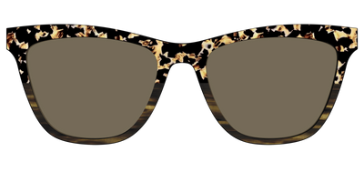 The Polarized Caramel Tortoise Horn Split Sun Top - Front Top Thumbnail - Pair Eyewear