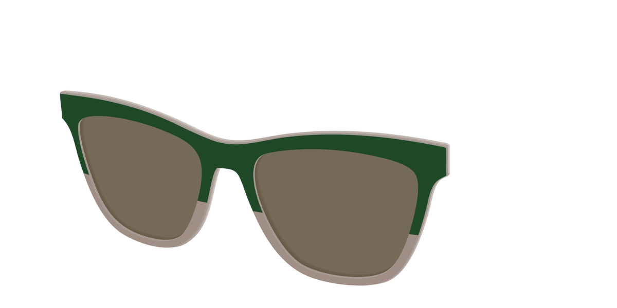 The Polarized Cedar & Sap Crystal Split Sun Top - Angle Top Image - Pair Eyewear