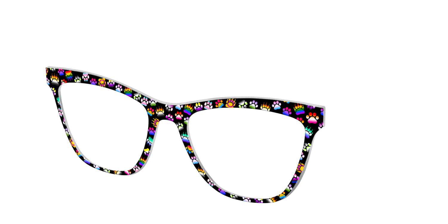 The Pride Paw Prints - Angle Top Image - Pair Eyewear