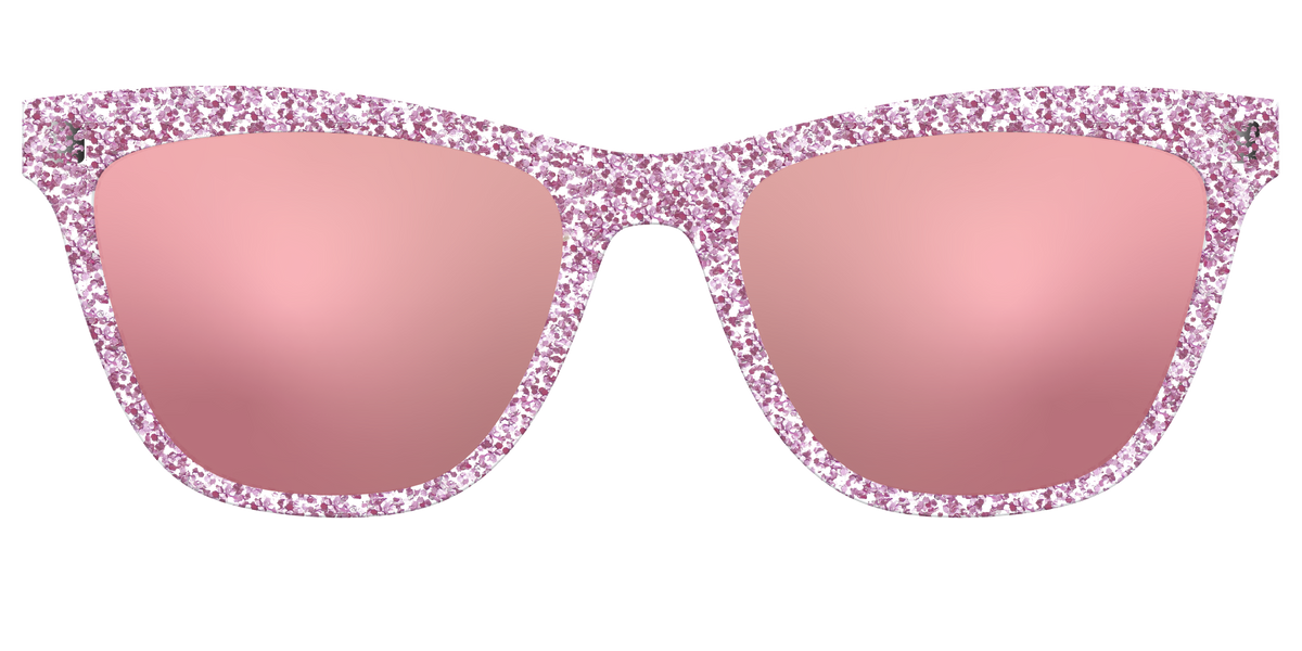 The Polarized Rose Gold Sparkle Sun Top - Front Top Image - Pair Eyewear