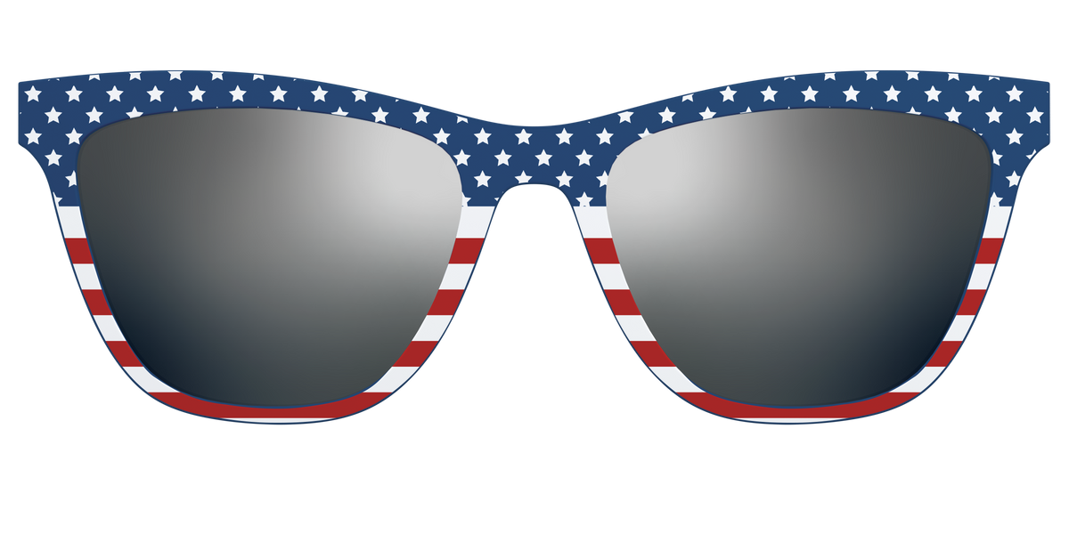 The Polarized Stars & Stripes Sun Top - Front Top Image - Pair Eyewear