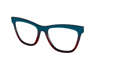 The Teal to Espresso Gradient - Angle Top Thumbnail - Pair Eyewear