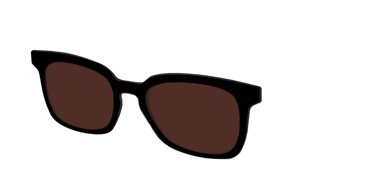 The Black with Brown Golf lens - Angle Top Image - Pair Eyewear