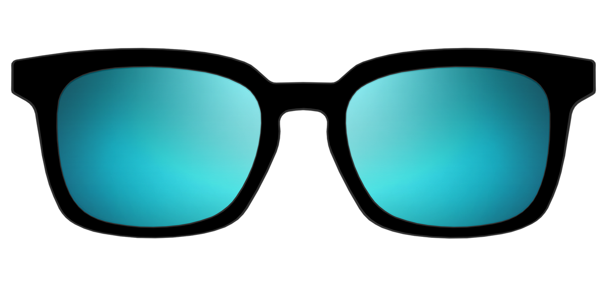 The Polarized Blue Reflective Sun Top - Front Top Image - Pair Eyewear